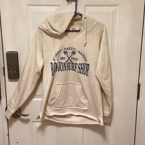 Ron Jon Cream Hoodie with Subtle Design
